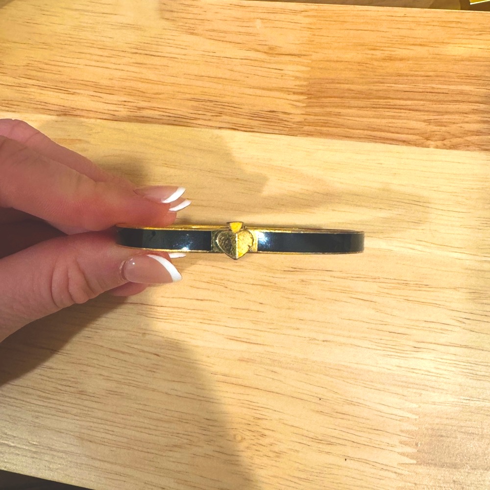 Kate Spade Gold Heart Black Bracelet